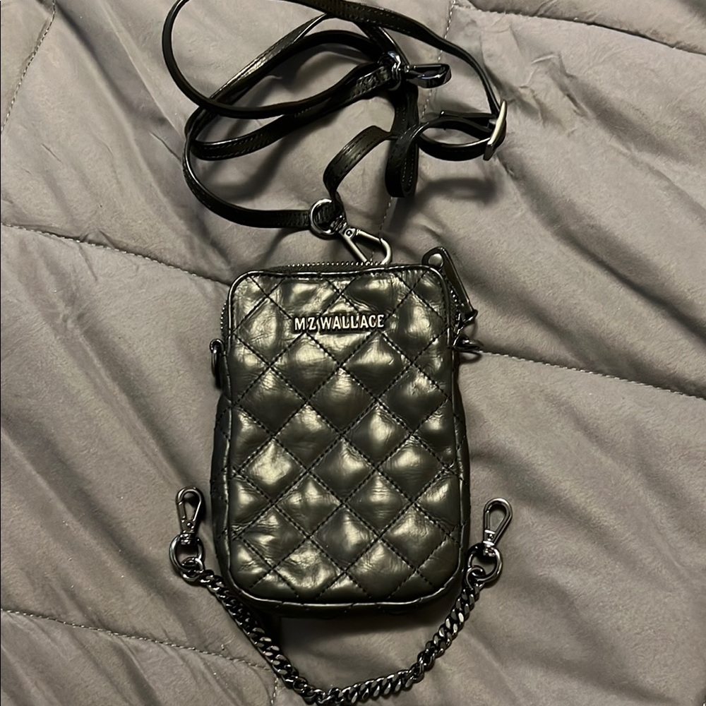 MZ Wallace Black Leather Crossbody Bag